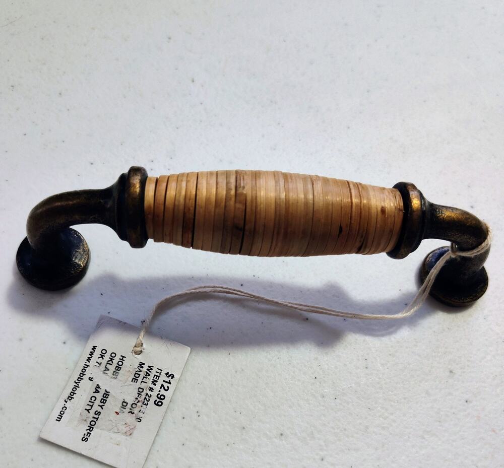 One 6 Inch Bamboo Brass Hobby Lobby Pull Drawer Handle